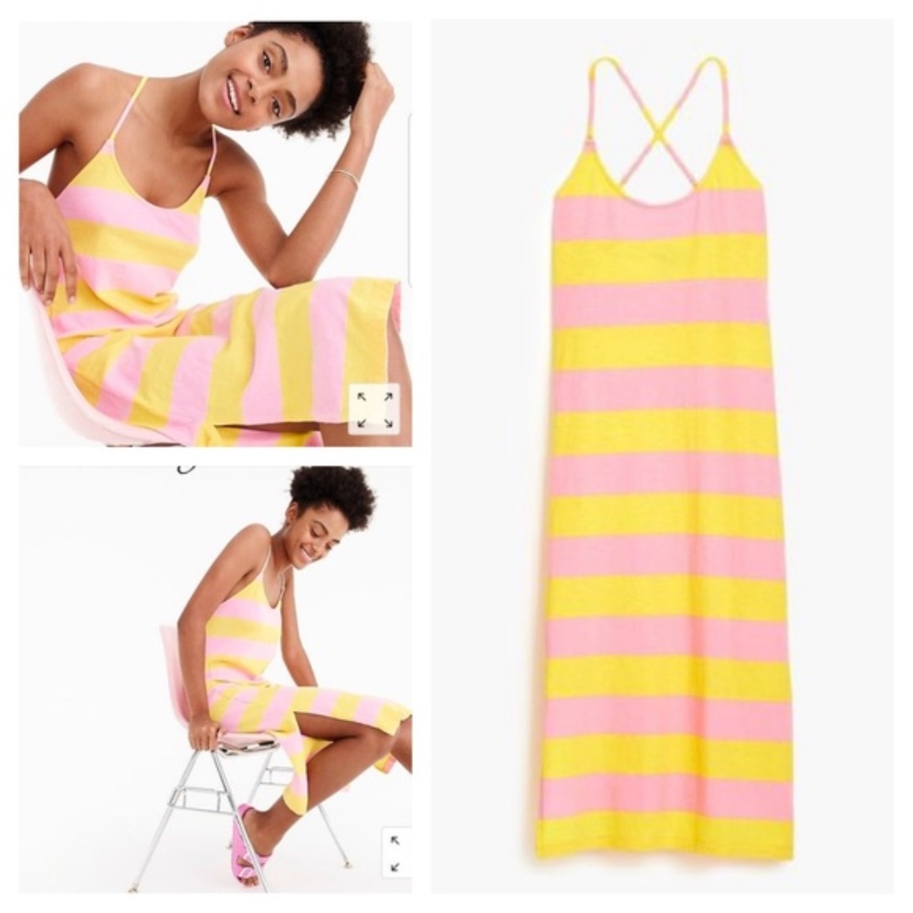 Never-Worn Pink&Yellow J.Crew Black Label Sundress